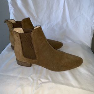 Zara caramel suede Chelsea boots